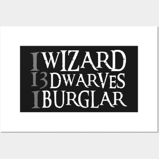 The Company - 1 Wizard - 13 Dwarves - 1 Burglar - Fantasy Posters and Art